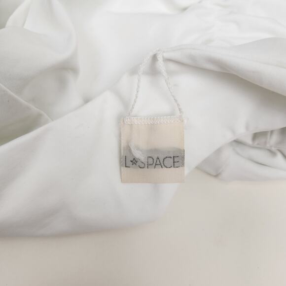 L*Space Luka Bikini Bottom Classic White Size Small Cutout High Rise - Picture 5 of 6